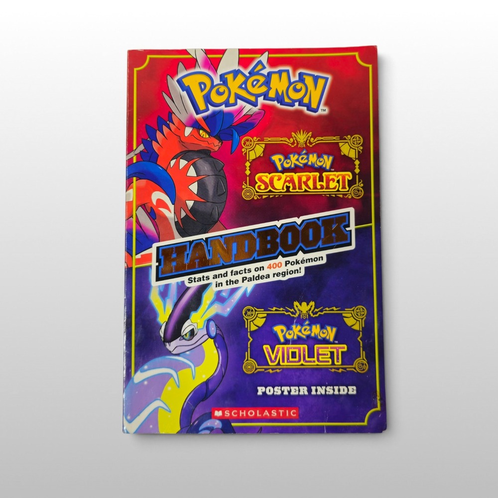 Pokemon Scarlet & Violet Handbook Scholastic Kids OS Multicolor Good Paldea